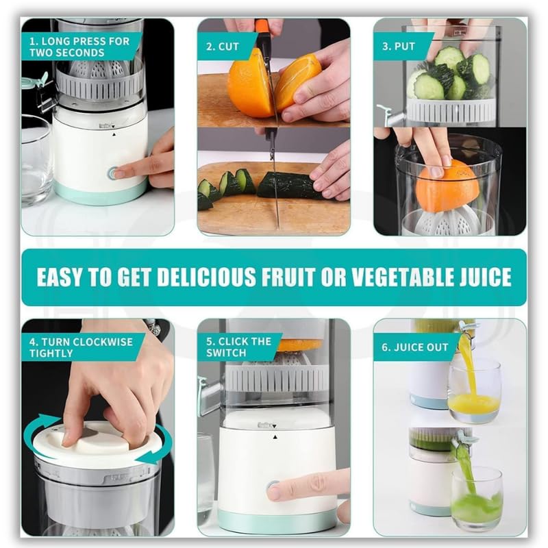 š USB Rechargeable Electric Citrus Juicer ā Fresh Juice Anytime, Anywhere! š