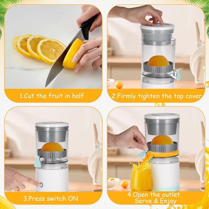 š USB Rechargeable Electric Citrus Juicer ā Fresh Juice Anytime, Anywhere! š