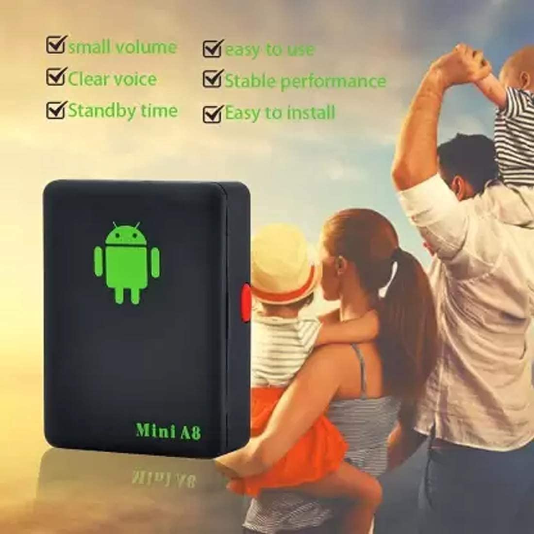 Voice Mini A8 Hidden Voice Recorder | Audio Bug Device | Spy Voice Recorder Product Microphone | Built-in Rechargeable Battery | Audio Sim Bug | GSM Sim Slot Remote Call Back