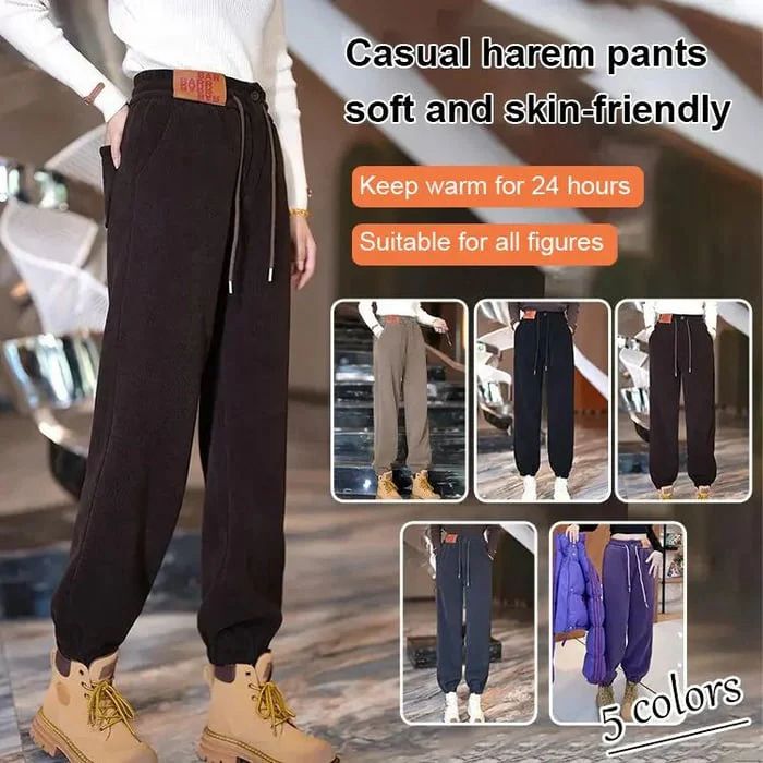💖Women's high-waisted pants with warm fleece lining