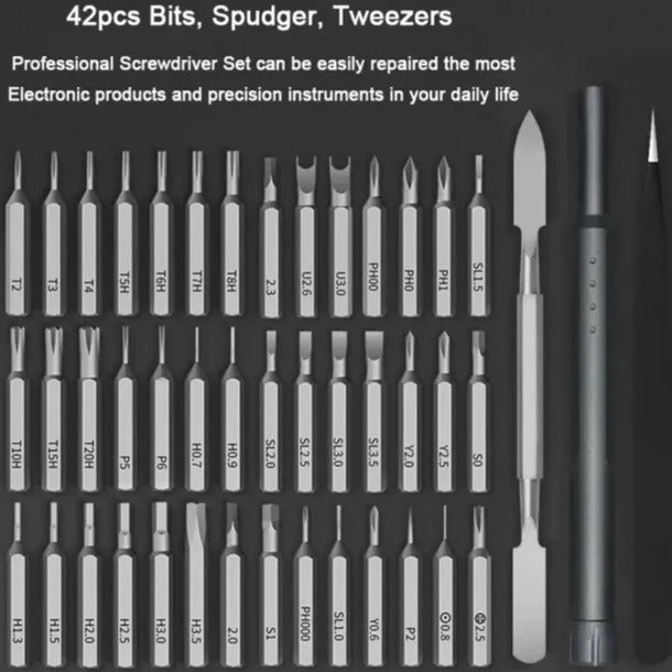 46-in-1 Compact Precision Screwdriver Set with Push Eject