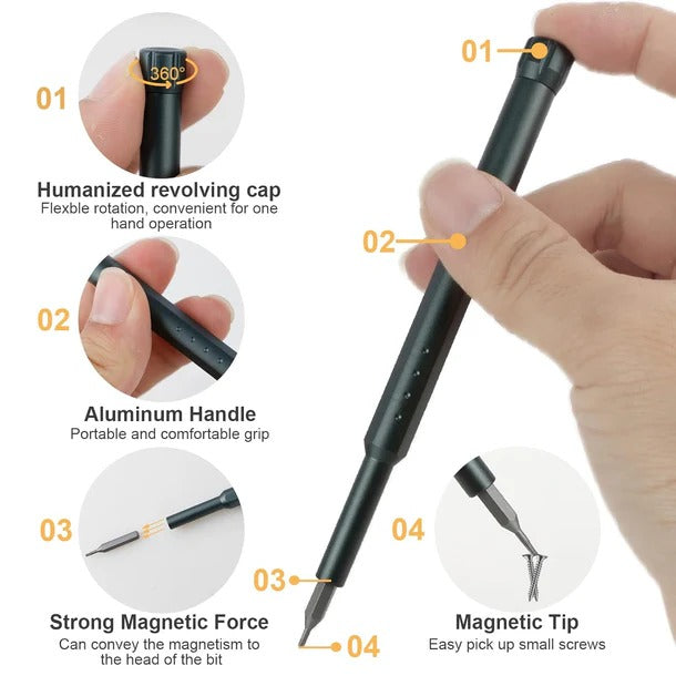 46-in-1 Compact Precision Screwdriver Set with Push Eject