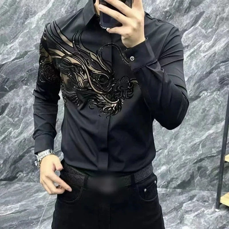 Men's Wrinkle-Resistant Printed Shirt