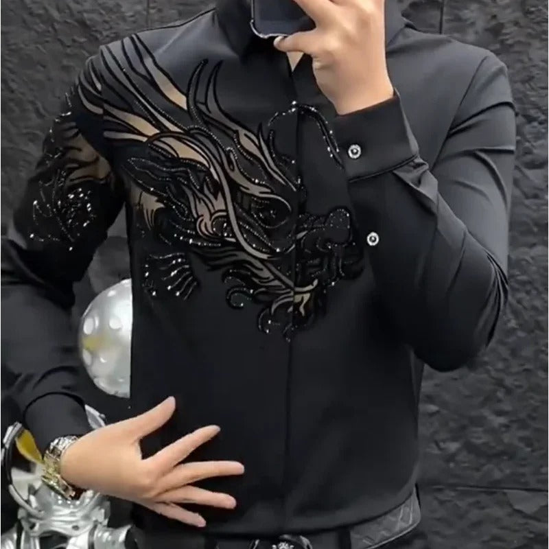 Men's Wrinkle-Resistant Printed Shirt