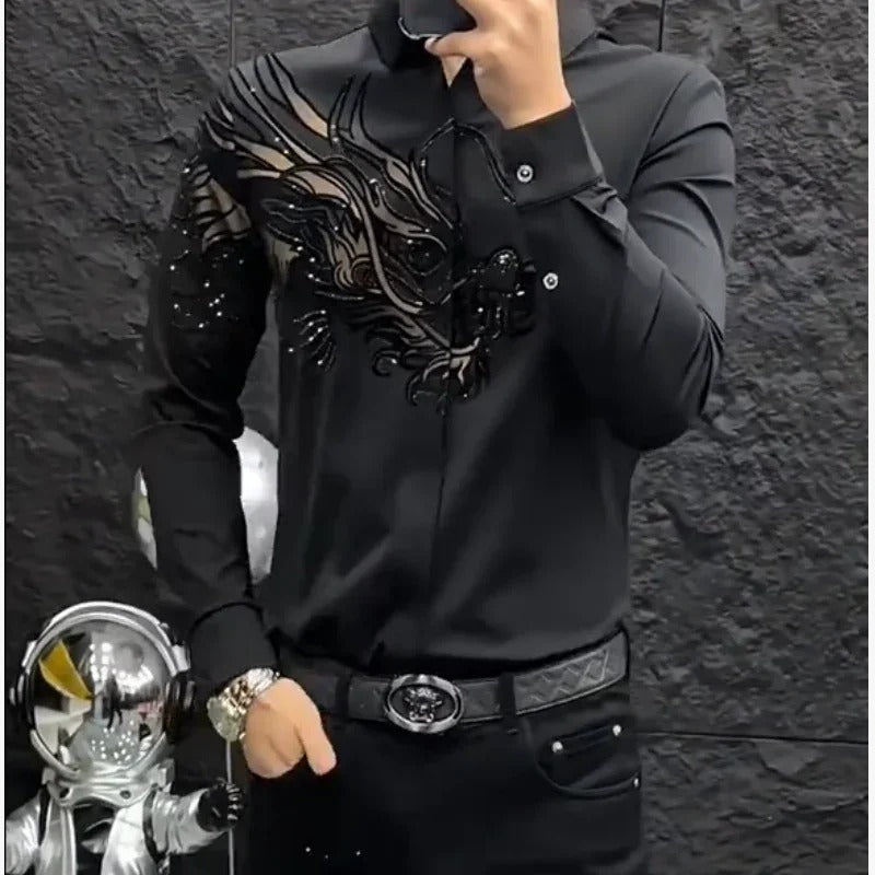 Men's Wrinkle-Resistant Printed Shirt