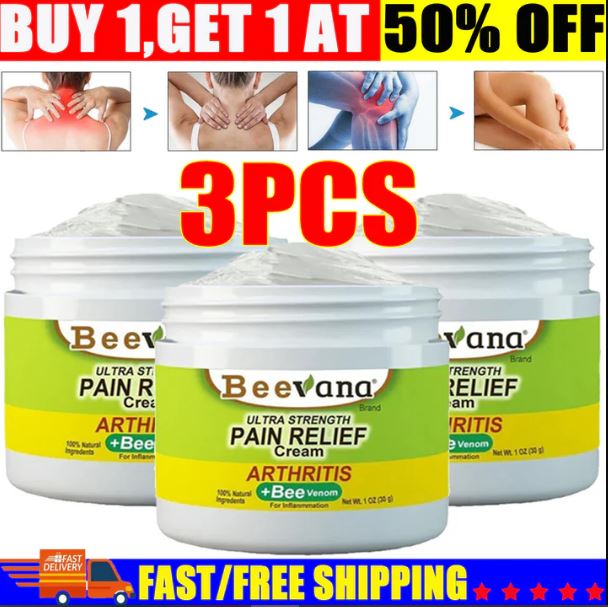 (Pack of 3) BeeTherapy™ #1 Bee Venom Pain Relief Cream | Buy 1 Get 2 Free | ⭐️⭐️⭐️⭐️ 4.9/5 Reviews